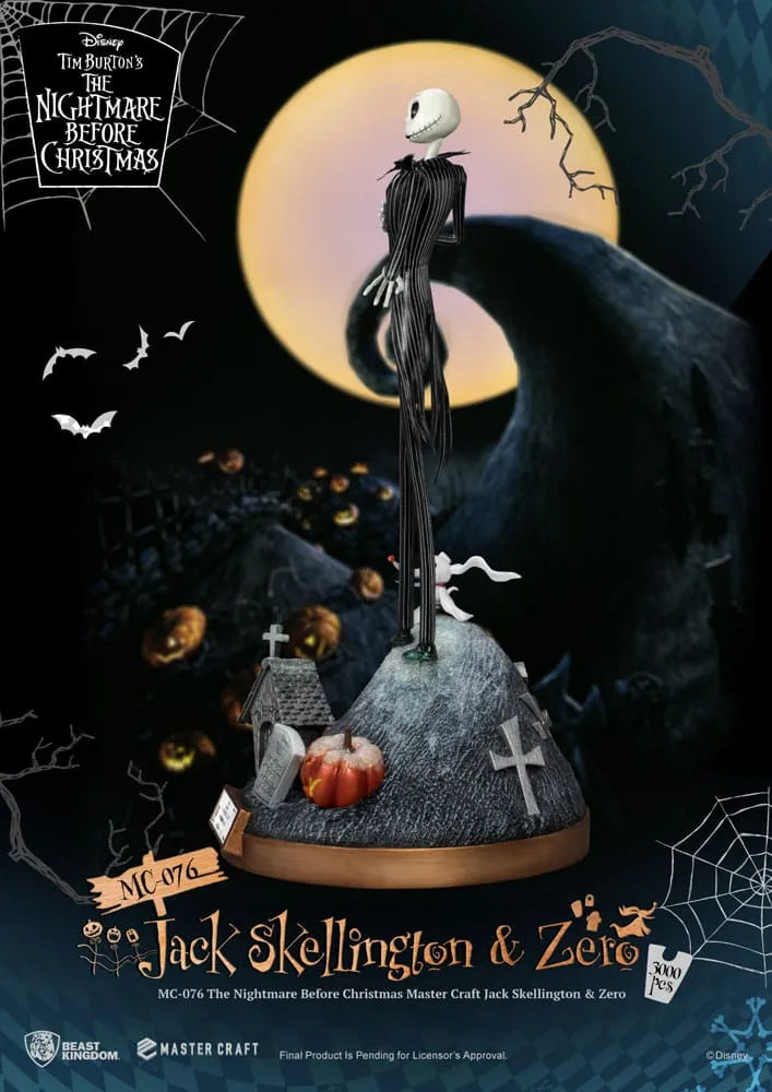 Nightmare before Christmas Master Craft Statue Jack Skellington & Zero 39 cm - Smalltinytoystore
