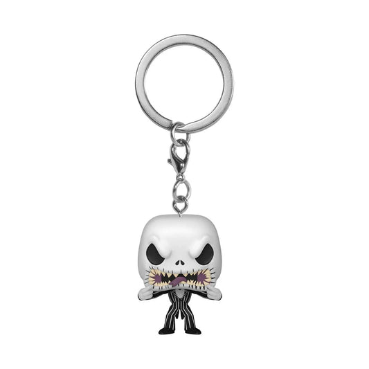 Nightmare Before Christmas Pocket POP! Vinyl Schlüsselanhänger 4 cm Jack (Scary Face) Display (12) - Smalltinytoystore