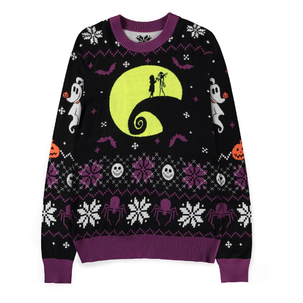 Nightmare Before Christmas Pullover Glow in the Dark (Christmas Jumper) Größe S - Smalltinytoystore