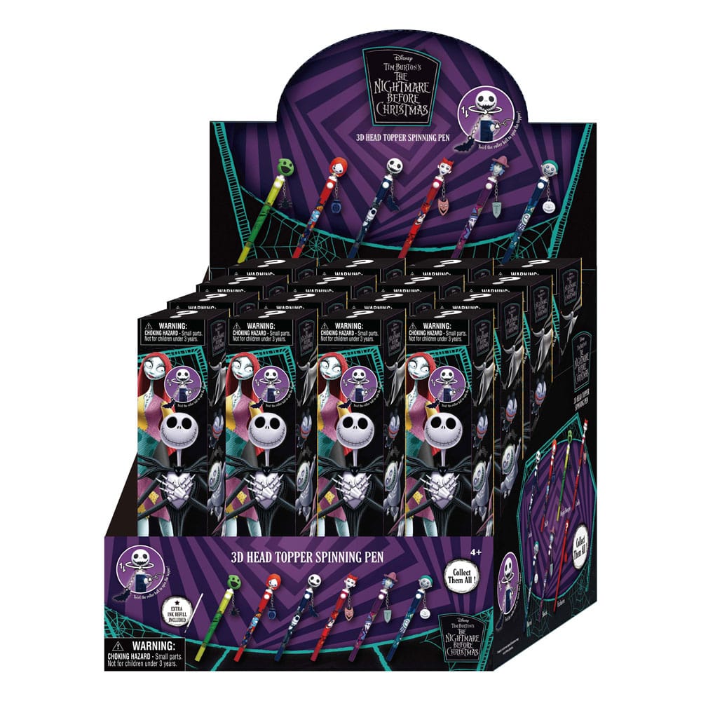 Nightmare before Christmas Stift 3D Head Topper Spinning Pen - Smalltinytoystore