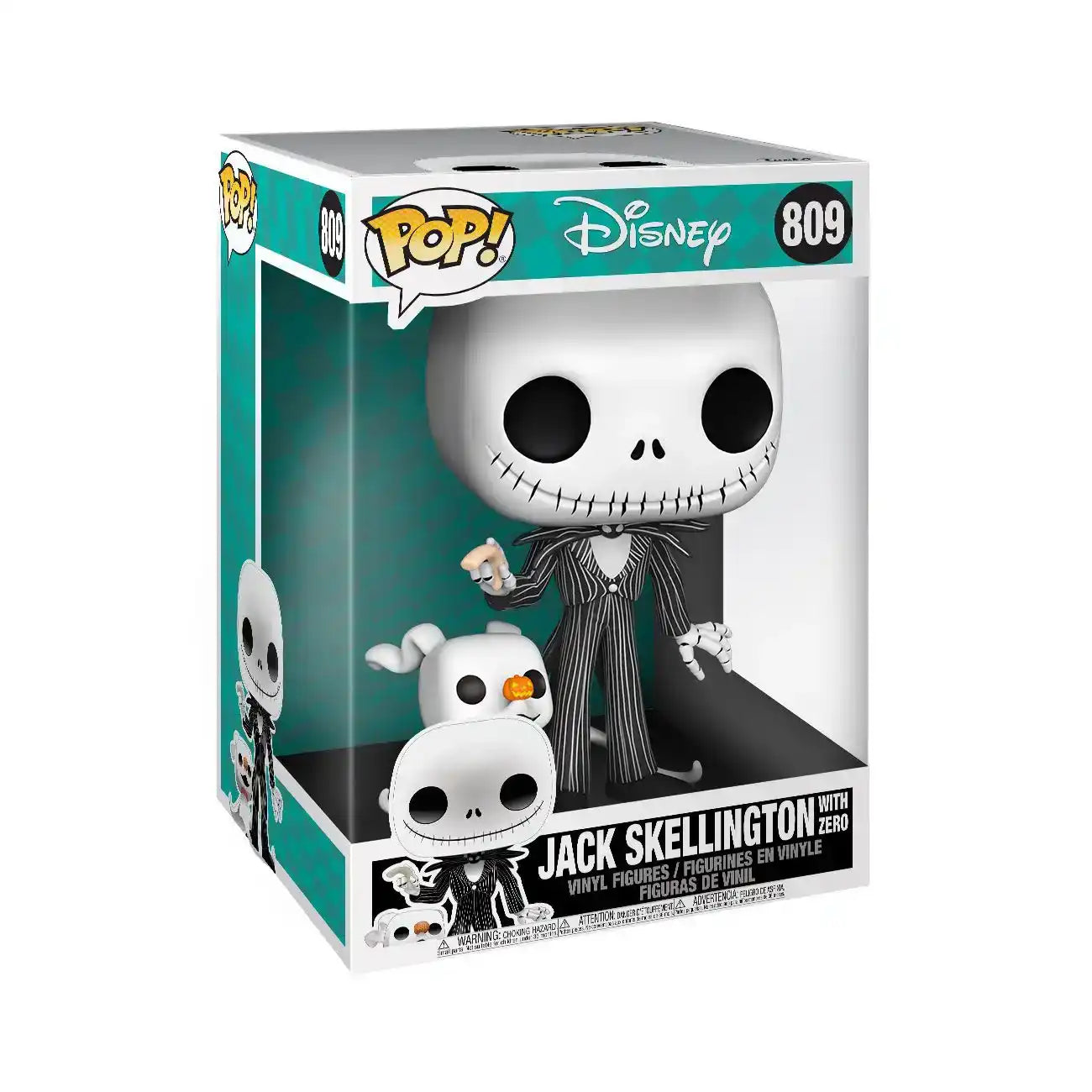 Nightmare before Christmas Super Sized POP! Disney Vinyl Figur Jack w/Zero 25 cm