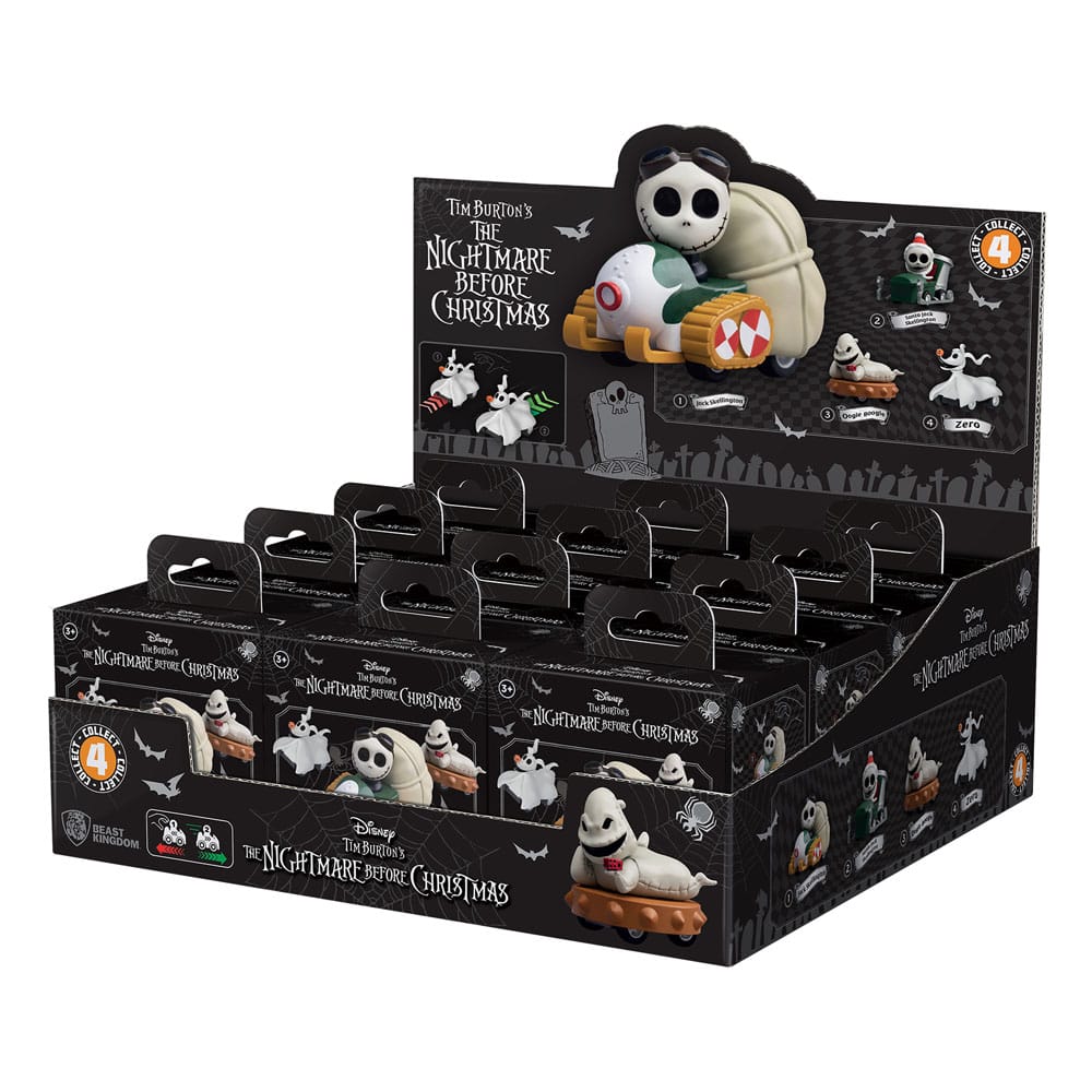 Nightmare Before Christmas Zoom Hero Rückzug-Fahrzeuge mit Figuren (Blind Box Ver.) Display (12) - Smalltinytoystore