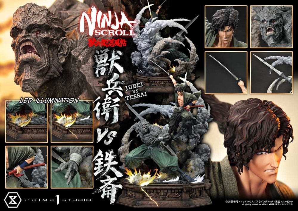 Ninja Scroll Ultimate Premium Masterline Series Statue 1/4 Jubei Versus Tessai 101 cm - Smalltinytoystore