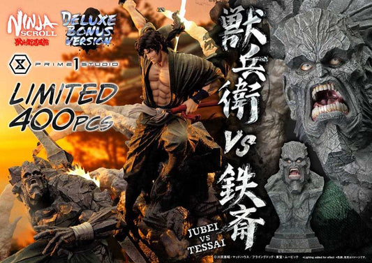 Ninja Scroll Ultimate Premium Masterline Series Statue 1/4 Jubei Versus Tessai Deluxe Bonus Version 101 cm - Smalltinytoystore