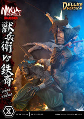 Ninja Scroll Ultimate Premium Masterline Series Statue 1/4 Jubei Versus Tessai Deluxe Version 101 cm - Smalltinytoystore