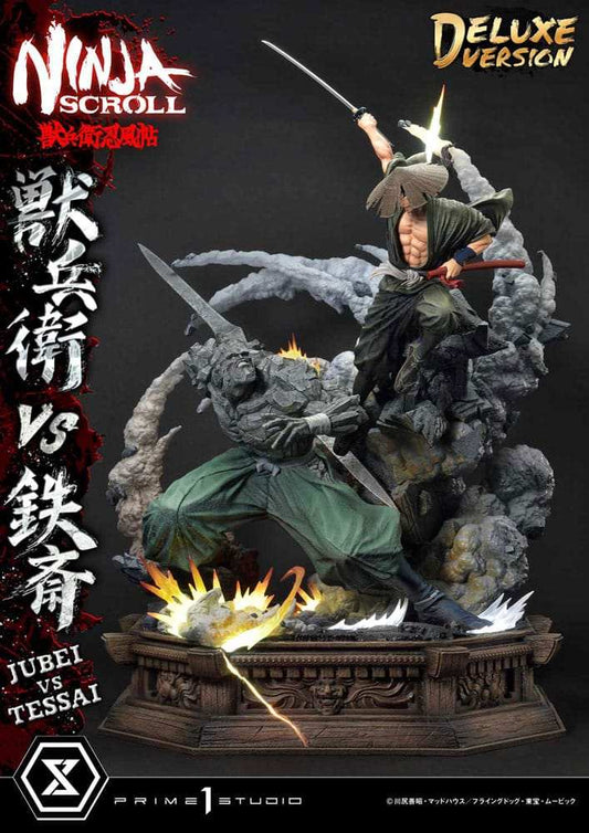 Ninja Scroll Ultimate Premium Masterline Series Statue 1/4 Jubei Versus Tessai Deluxe Version 101 cm - Smalltinytoystore