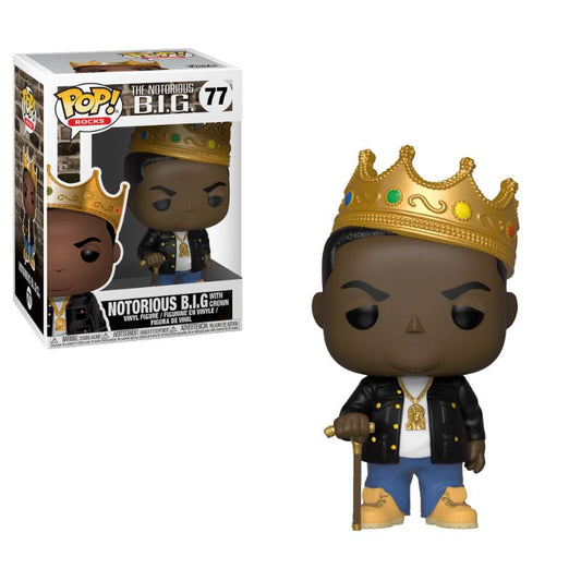 Notorious B.I.G. POP! Rocks Vinyl Figur Notorious B.I.G. with Crown 9 cm - Smalltinytoystore