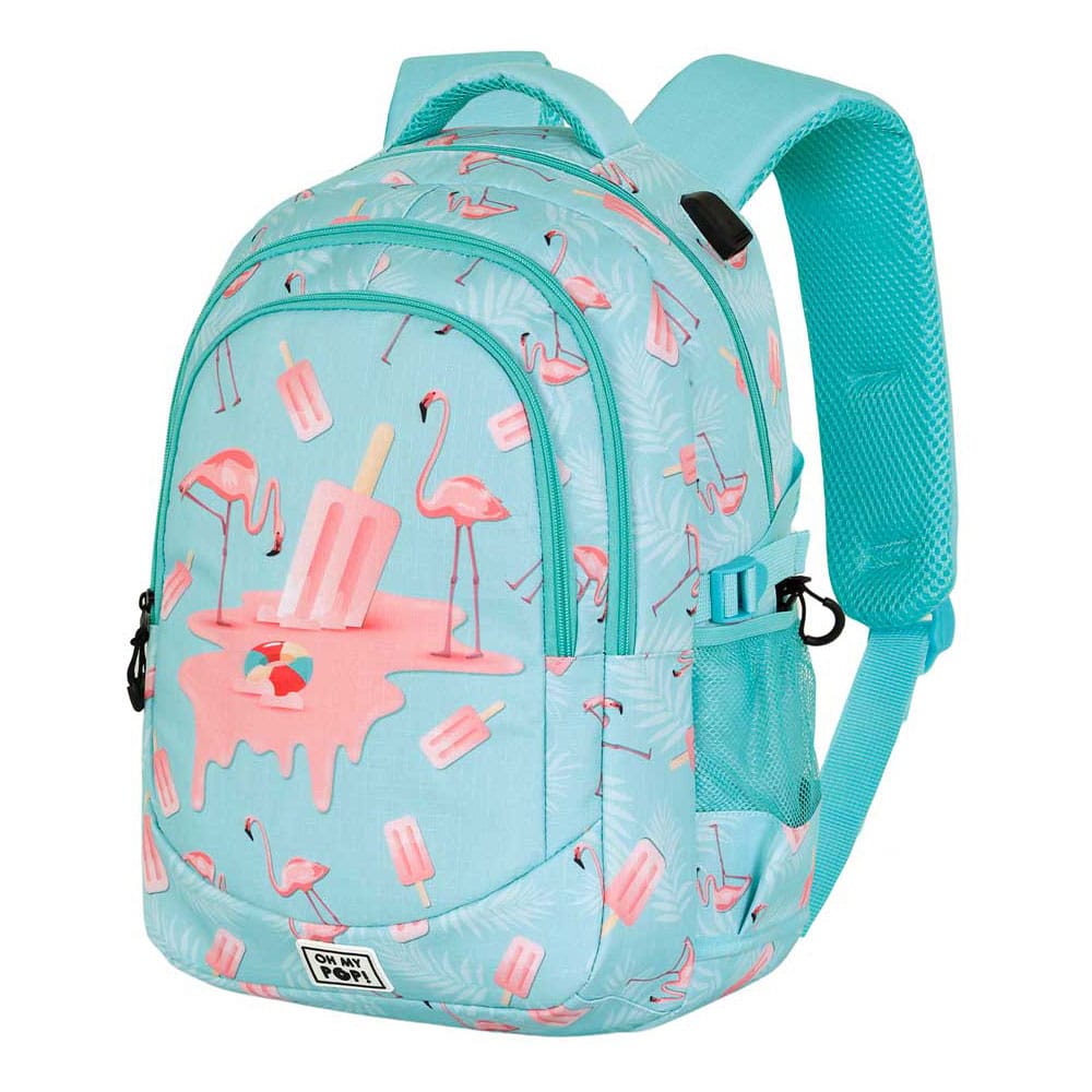 Oh My Pop! Plus Running Rucksack Ice Flamingo - Smalltinytoystore