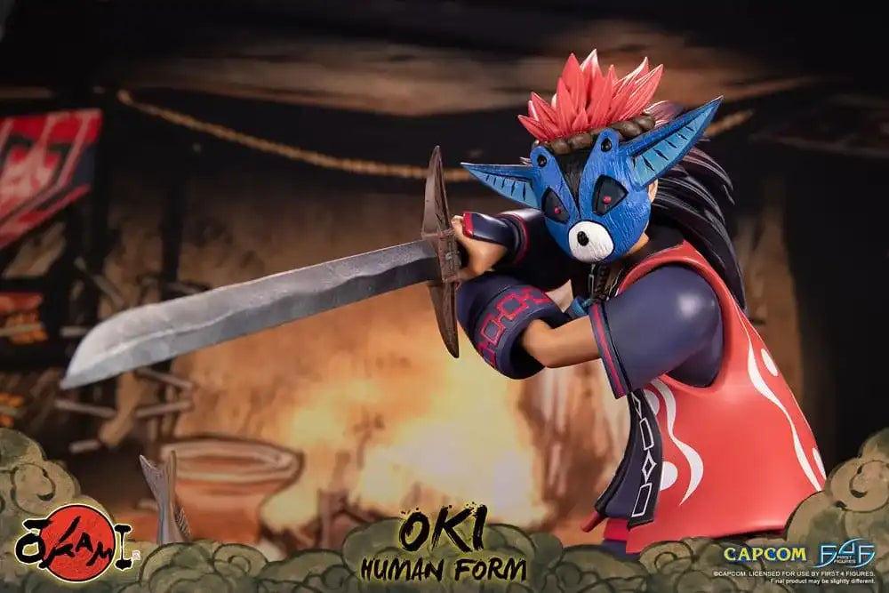 Okami Statue Oki (Human Form) 38 cm - Smalltinytoystore