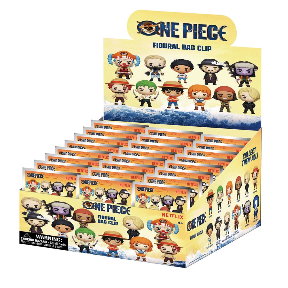 One Piece 3D PVC-Taschenanhänger Netflix Series 1 Display (24) - Smalltinytoystore