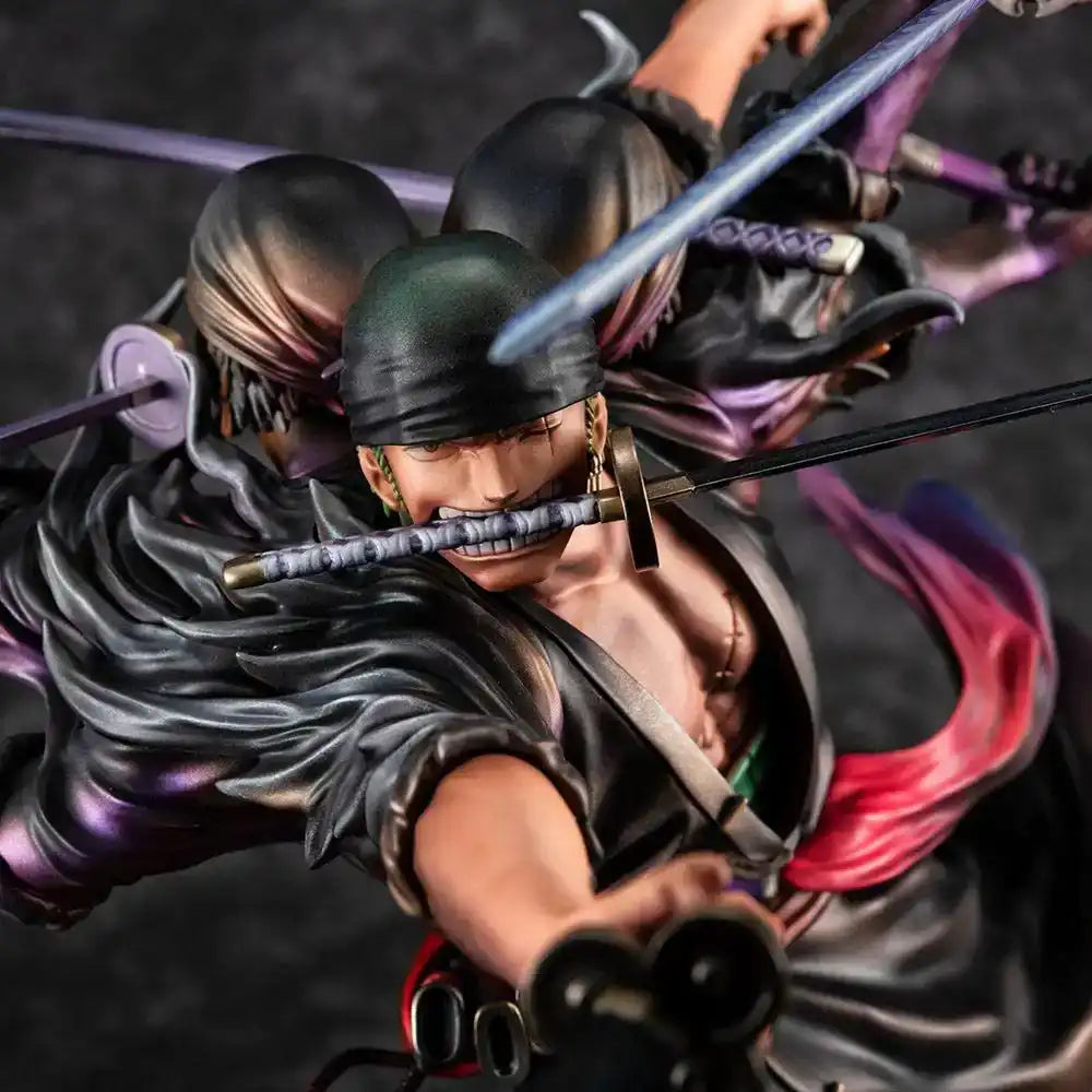 One Piece Excellent Model P.O.P PVC Statue SA-Maximum Roronoa Zoro Ver. Demon Spirit Kyuutouryuu Asura 17 cm - Smalltinytoystore