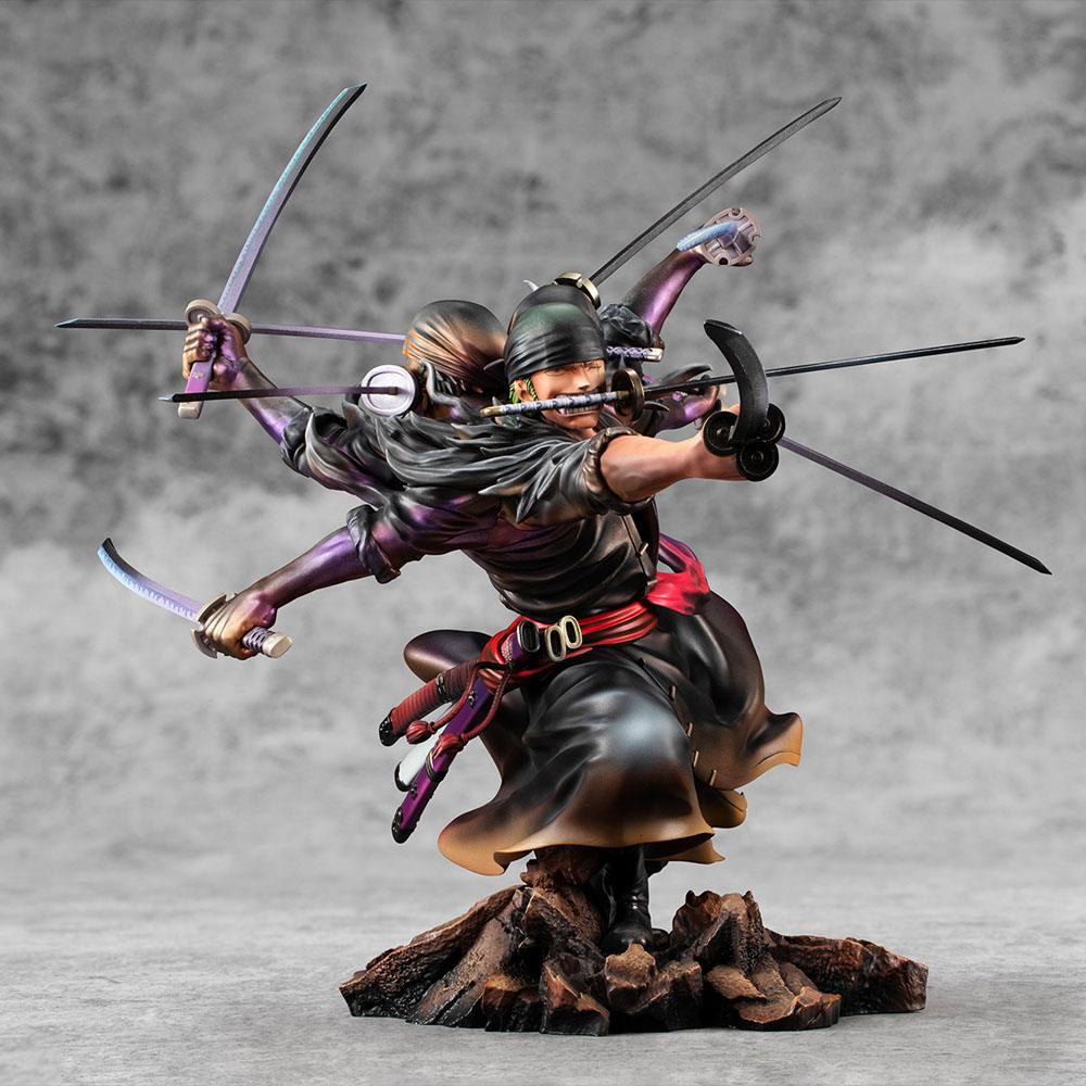 One Piece Excellent Model P.O.P PVC Statue SA-Maximum Roronoa Zoro Ver. Demon Spirit Kyuutouryuu Asura 17 cm - Smalltinytoystore