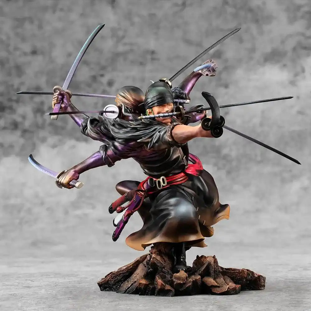 One Piece Excellent Model P.O.P PVC Statue SA-Maximum Roronoa Zoro Ver. Demon Spirit Kyuutouryuu Asura 17 cm - Smalltinytoystore