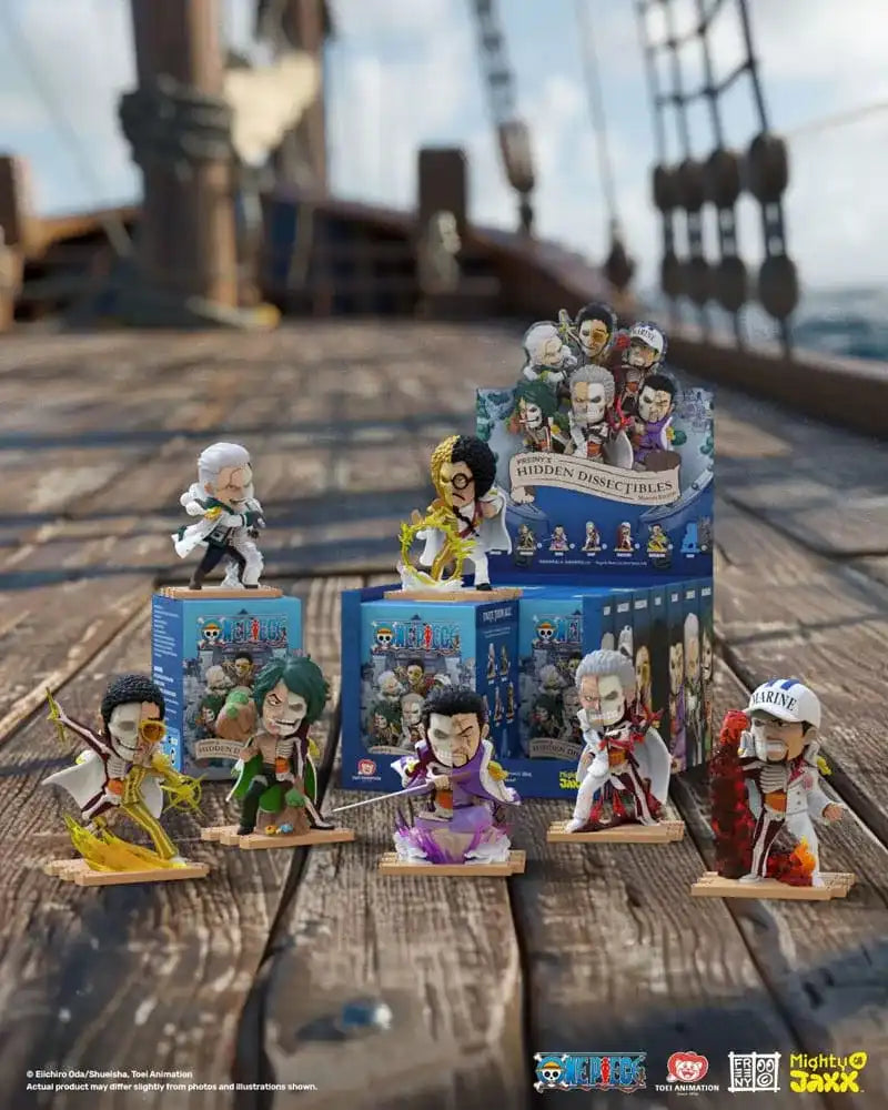One Piece Freeny's Hidden Dissectables Marines Edition 4 inch Vinyl Figure Blind Box Display (6) - Smalltinytoystore