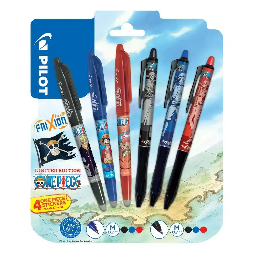 One Piece Tintenroller 6er-Pack FriXion Ball & Ball+ Limited Sticker Edition LE 0.7 - Smalltinytoystore