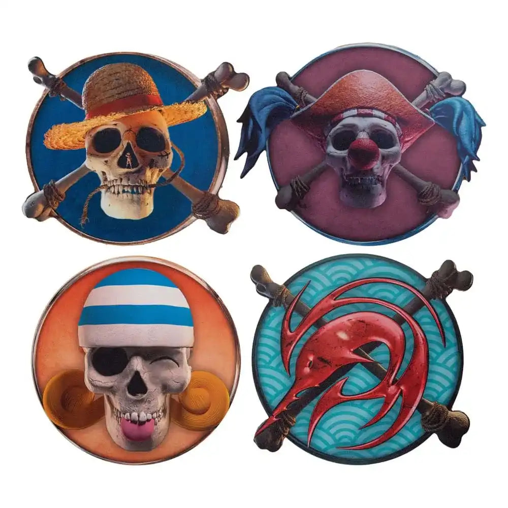 One Piece Untersetzer 4er-Pack Characters #1 - Smalltinytoystore