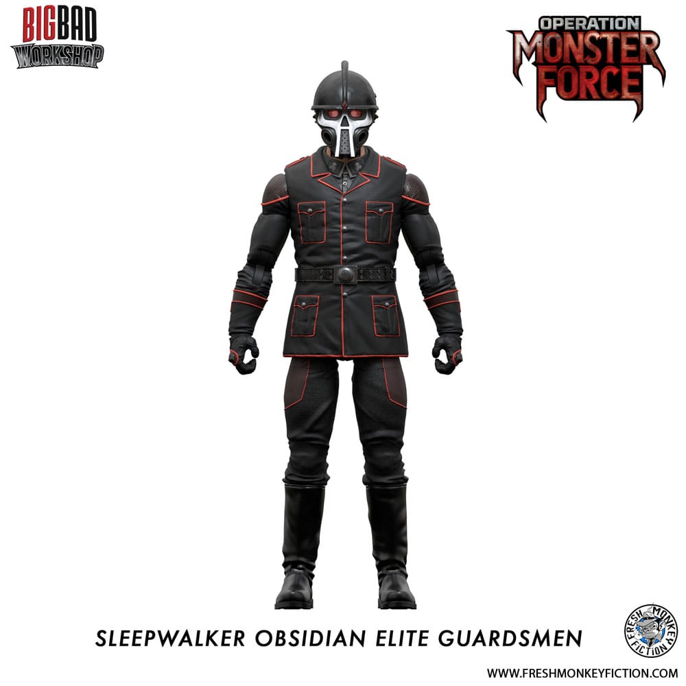 Operation: Monster Force Actionfigur 1/12 Sleepwalker Obsidian Elite Guardsmen 15 cm - Smalltinytoystore