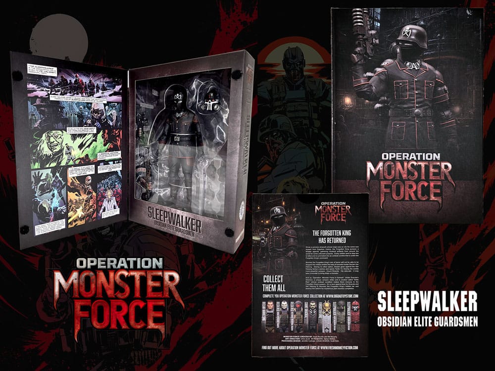 Operation: Monster Force Actionfigur 1/12 Sleepwalker Obsidian Elite Guardsmen 15 cm - Smalltinytoystore