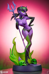 Original Artist Series Statue Devil Girl (Purple and Green Variant) 30 cm - Smalltinytoystore