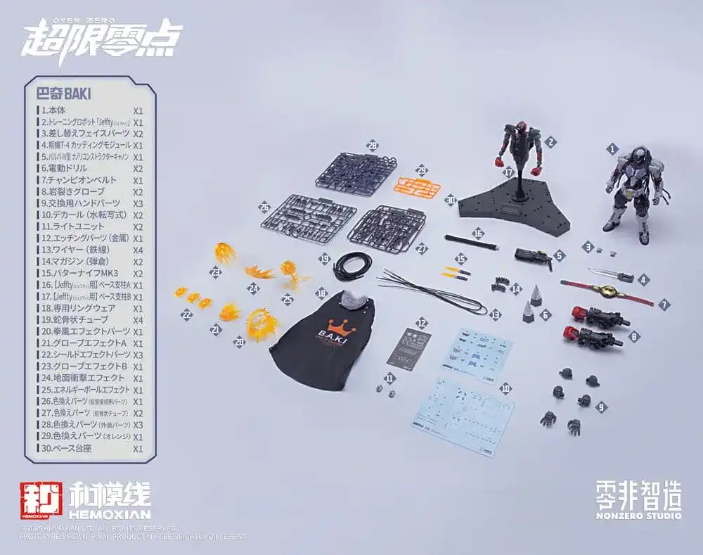 Original Character Over Zero Series Model Kit 1/10 Baki 21 cm