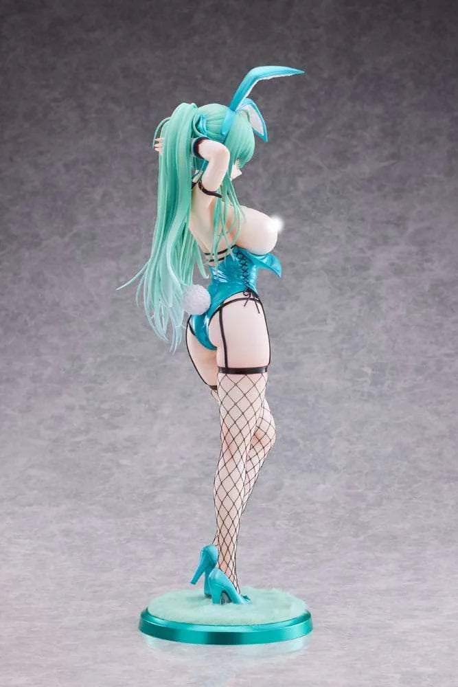 Original Character PVC Statue 1/4 Green Twin Tail Bunny-chan Fishnet Tights Ver. 43 cm - Smalltinytoystore