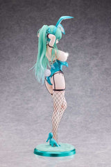 Original Character PVC Statue 1/4 Green Twin Tail Bunny-chan Fishnet Tights Ver. 43 cm - Smalltinytoystore