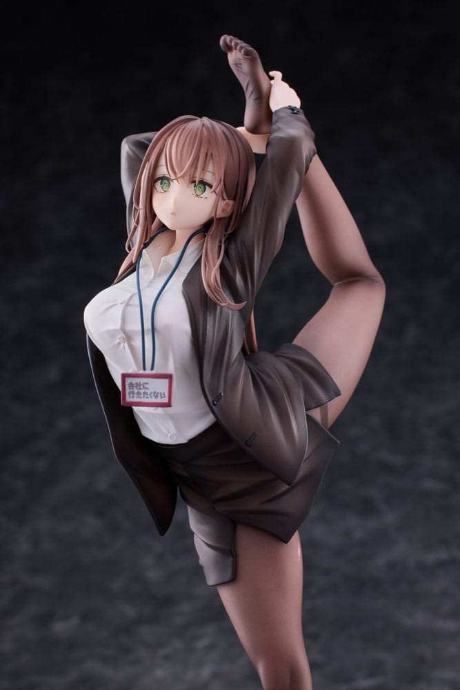 Original Character PVC Statue 1/6 OL-chan Who Doesn't Want to Go to Work White Ver. 26 cm - Smalltinytoystore