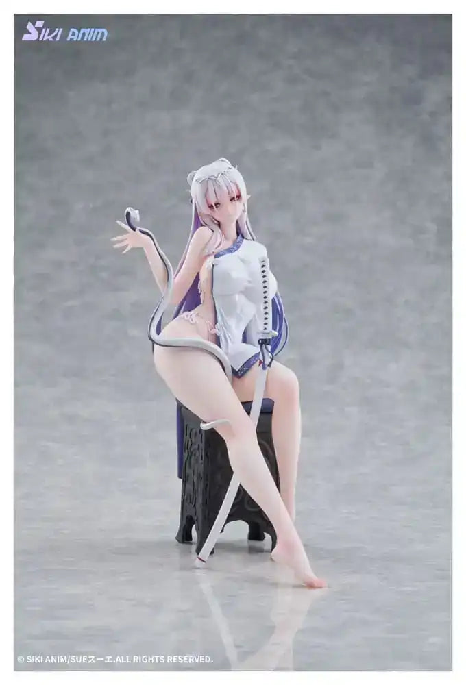 Original Character PVC Statue 1/7 The Color of the Blue - White Snake Deluxe Edition 20 cm - Smalltinytoystore