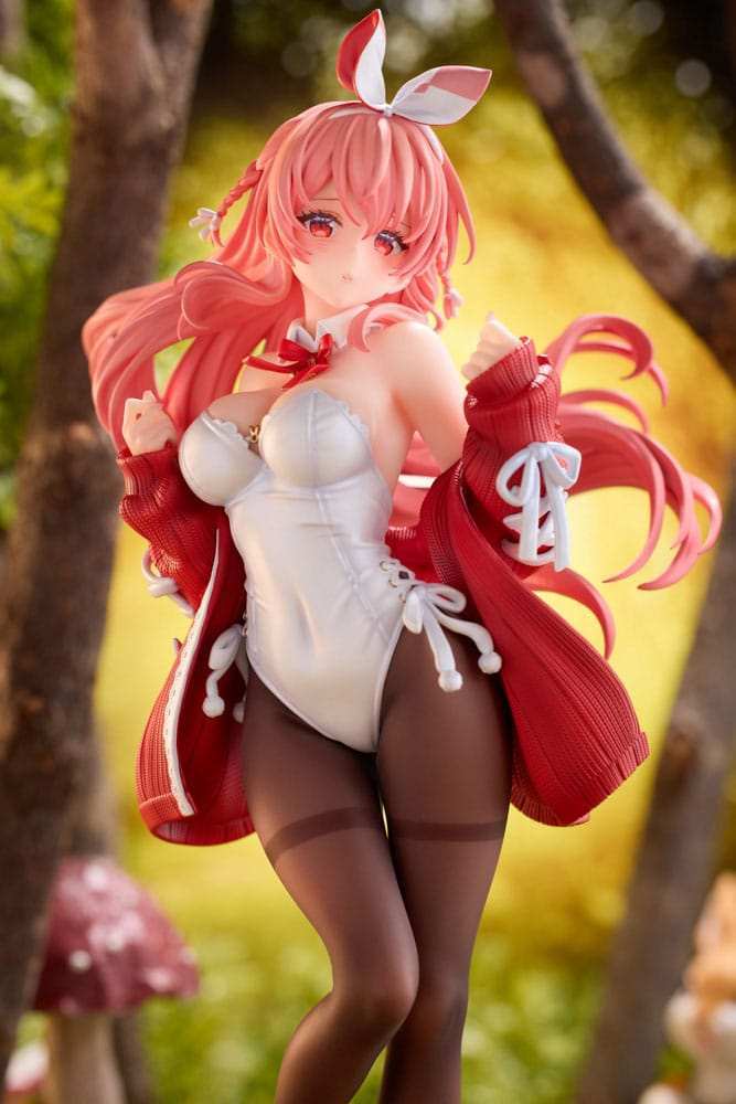 Original Character PVC Statue 1/7 White Rabbit Illustrated by Rosuuri Deluxe Version 24 cm - Smalltinytoystore