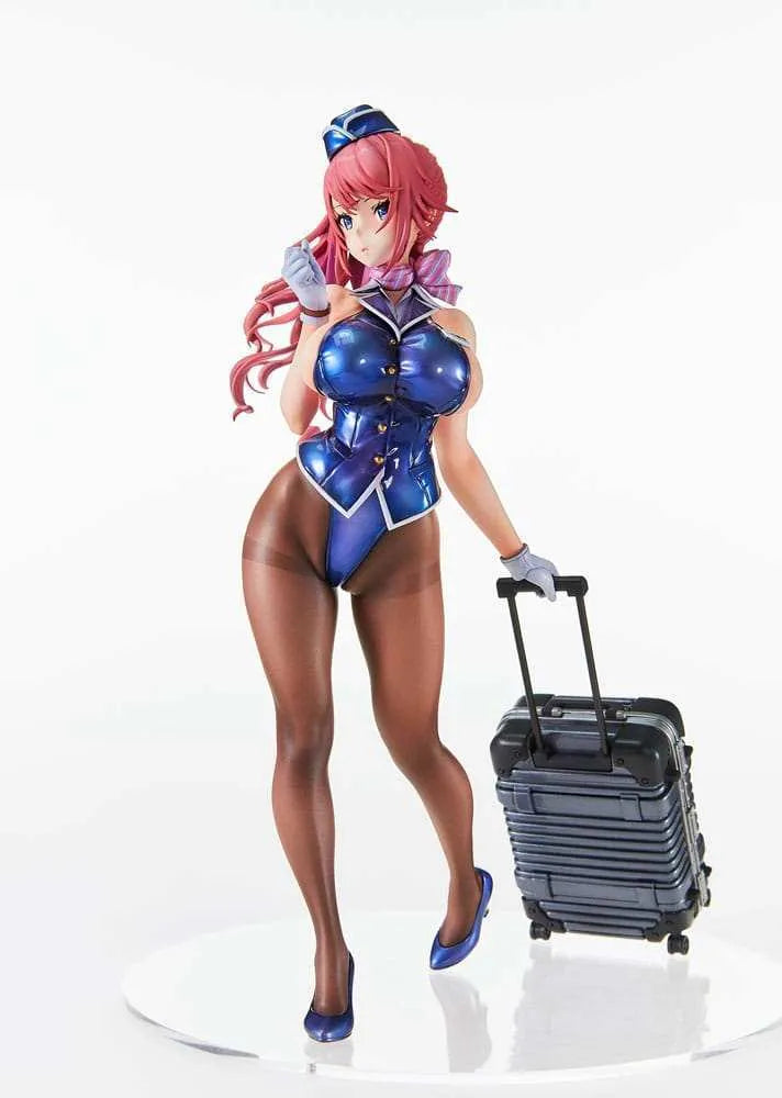 Original Character PVC Statue Tight na Oshigoto Work 3: Cabin Attendant Aya Saionji Antenna Shop Limited Edition 25 cm - Smalltinytoystore