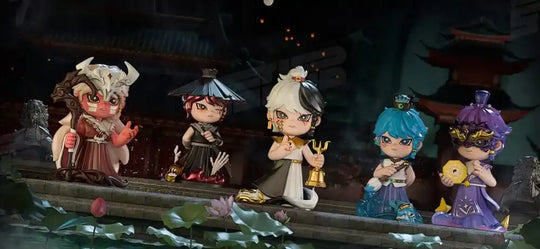 Original Character Sammelfiguren Huozai Wusheng Group Portrait Series 8 cm Sortiment (6)