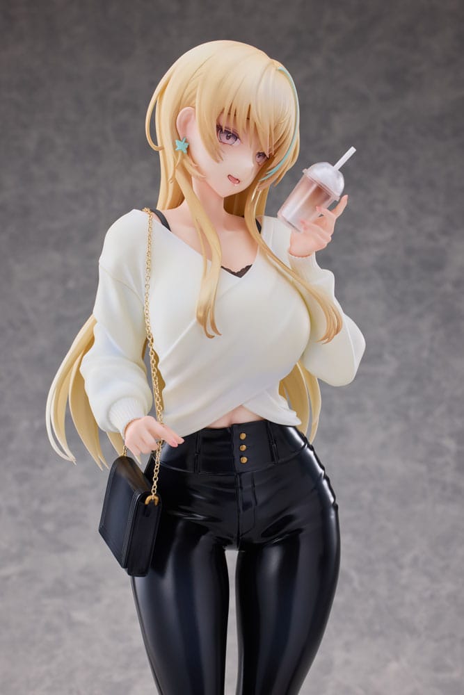Original Character Statue 1/4 Aoi Koigakubo Illustrated by Fujiko Leather Pants Deluxe Edition 42 cm - Smalltinytoystore