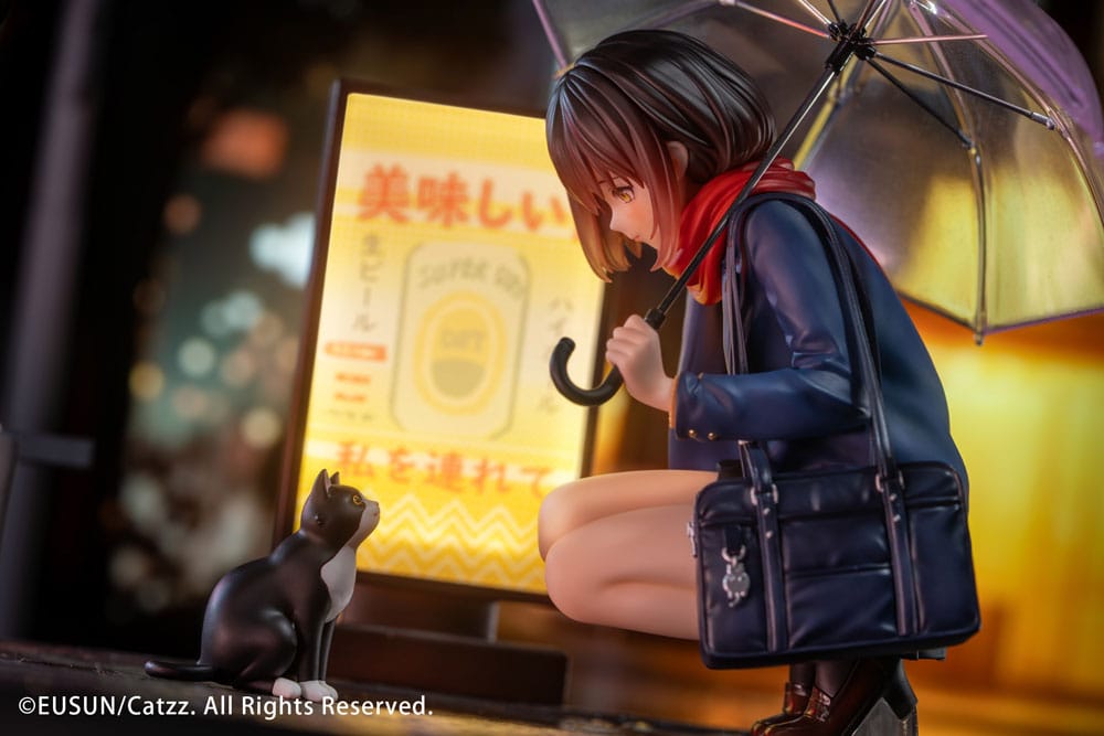 Original Character Statue 1/7 Rainy Day - Meeting Illustrated by Catzz 16 cm - Smalltinytoystore