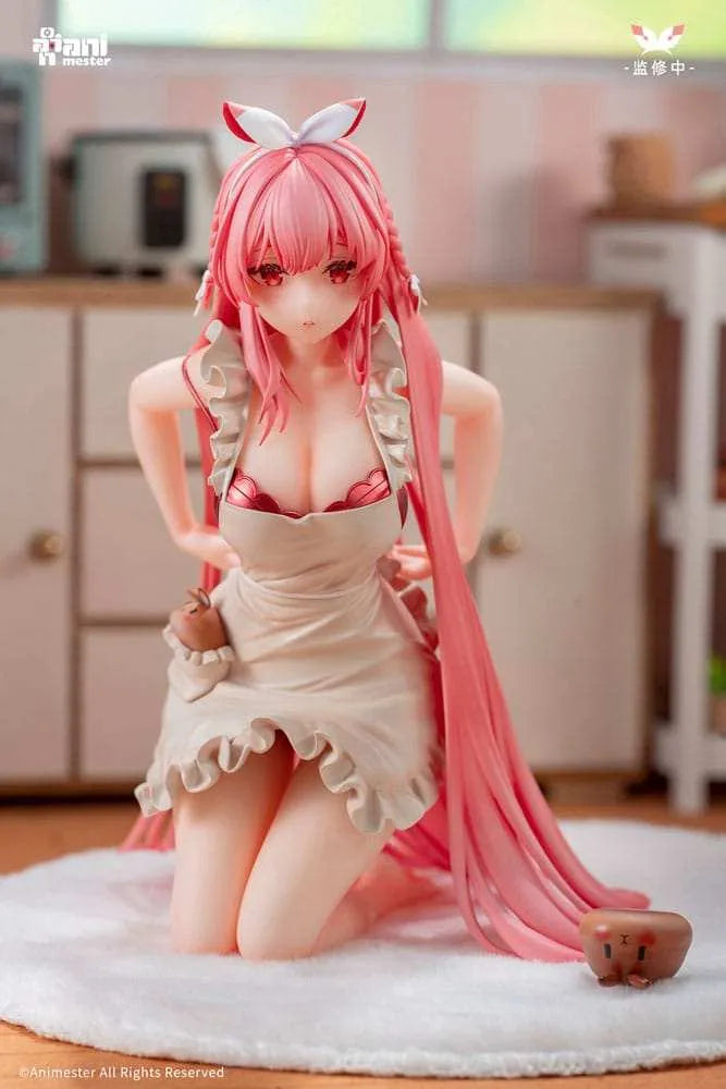 Original Character Statue 1/7 White Rabbit Rosu 16 cm - Smalltinytoystore