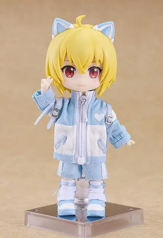 Original Character Zubehör-Set für Nendoroid Doll Actionfiguren Outfit Set: Subculture Fashion Tracksuit (Blue) - Smalltinytoystore