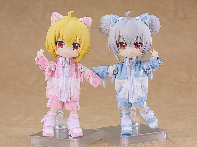 Original Character Zubehör-Set für Nendoroid Doll Actionfiguren Outfit Set: Subculture Fashion Tracksuit (Blue) - Smalltinytoystore