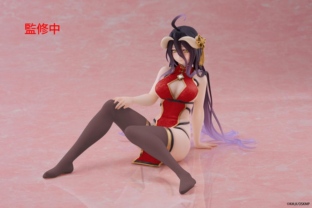 Overlord PVC Statue Desktop Cute Figure Albedo Chinese Dress Ver. Renewal 13 cm - Smalltinytoystore