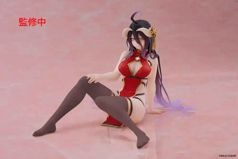 Overlord PVC Statue Desktop Cute Figure Albedo Chinese Dress Ver. Renewal 13 cm - Smalltinytoystore