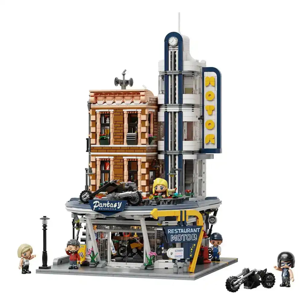 Pantasy Original Bauset Motorcycle Restaurant - Smalltinytoystore
