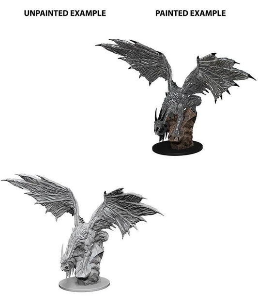 Pathfinder Battles Deep Cuts Miniatur unbemalt Silver Dragon Umkarton (6) - Smalltinytoystore