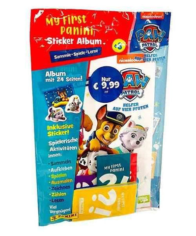 PAW Patrol - Ein Tag in der Abenteuerbucht My First Panini Sticker Album Komplett-Set *Deutsche Version* - Smalltinytoystore