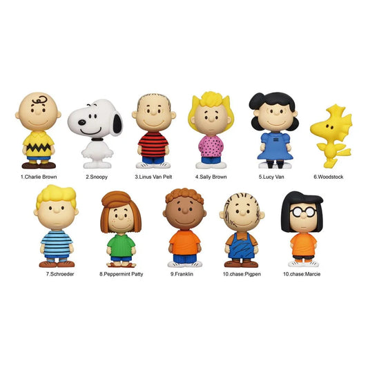 Peanuts 3D PVC-Taschenanhänger Snoopy Series 1 Display (24) - Smalltinytoystore