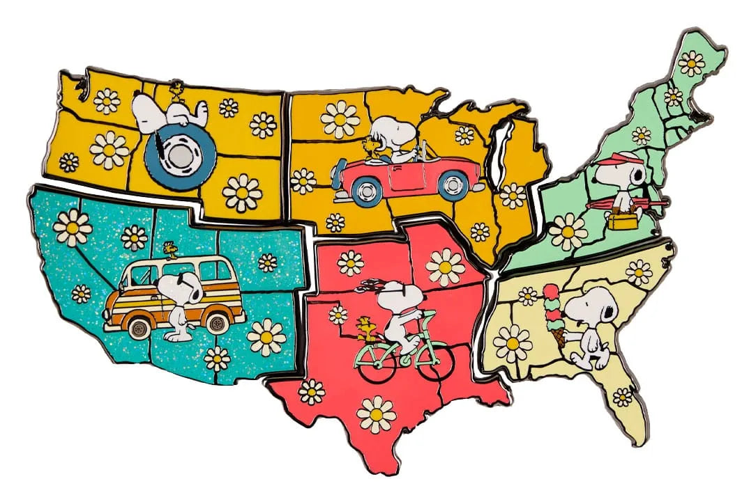 Peanuts by Loungefly Ansteck-Pins Blind Box Snoopy Map Sortiment (12) - Smalltinytoystore
