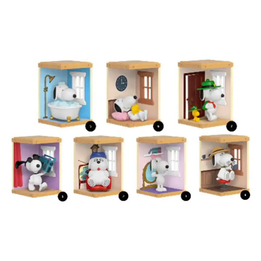 Peanuts Hero Box Home Sweet Home Series Minifiguren Snoopy 8 cm Display (6) - Smalltinytoystore