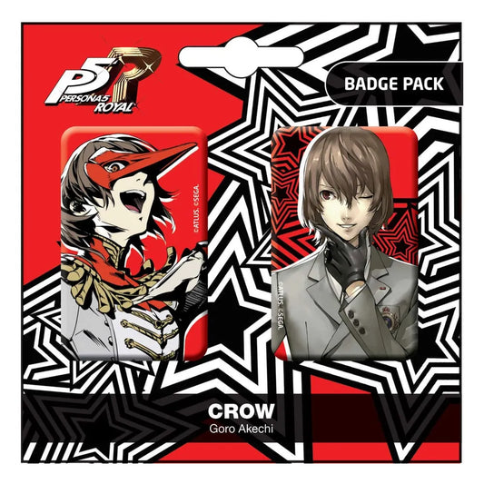 Persona 5 Royal Ansteck-Buttons Doppelpack Crow / Goro Akechi - Smalltinytoystore