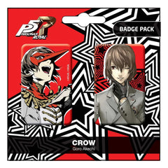 Persona 5 Royal Ansteck-Buttons Doppelpack Crow / Goro Akechi - Smalltinytoystore