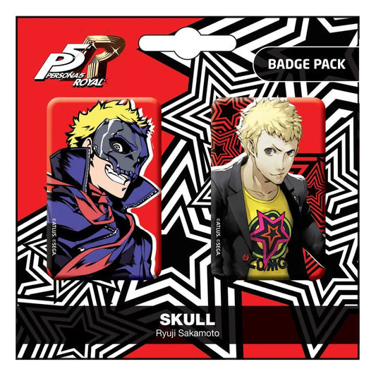 Persona 5 Royal Ansteck-Buttons Doppelpack Skull / Ryui Sakamoto - Smalltinytoystore