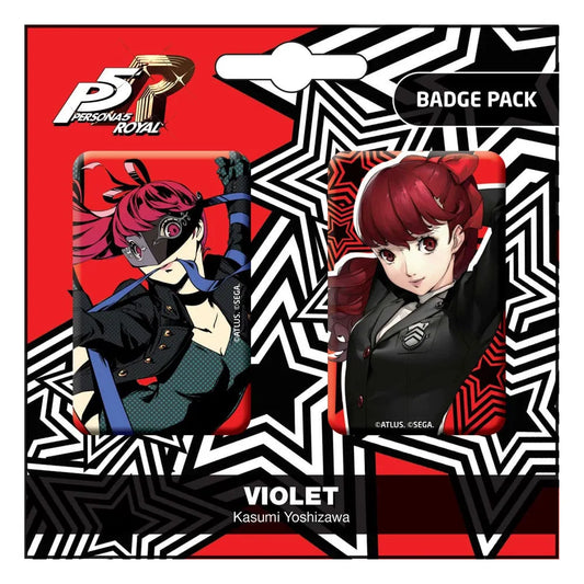 Persona 5 Royal Ansteck-Buttons Doppelpack Violet / Kasumi Yoshizawa - Smalltinytoystore