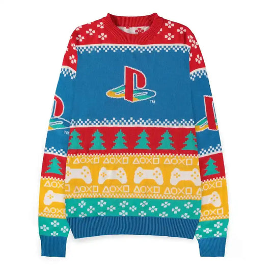 PlayStation Pullover Logo (Christmas Jumper) Größe M - Smalltinytoystore