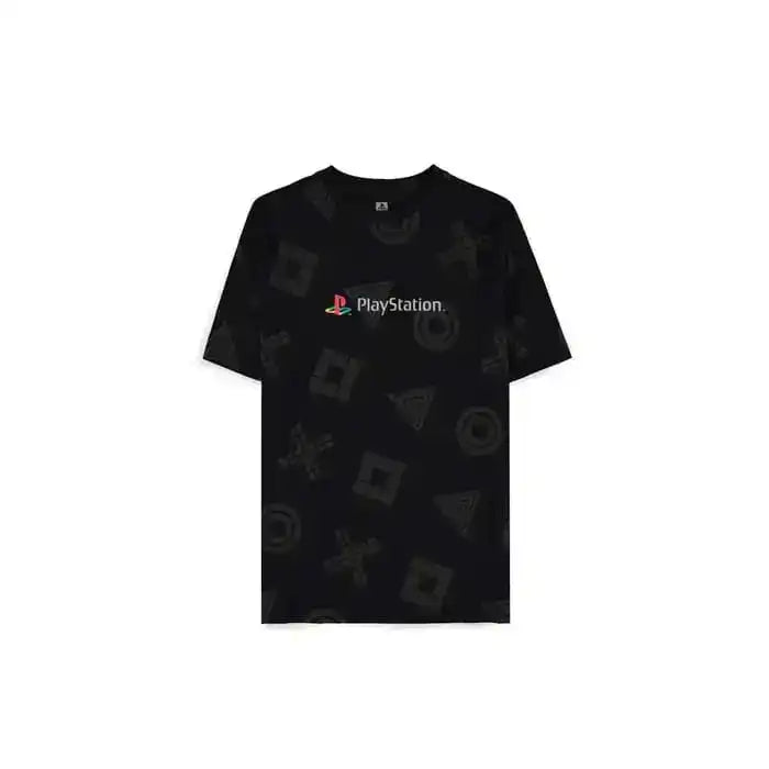 PlayStation T-Shirt Logo All Over Print Größe M - Smalltinytoystore